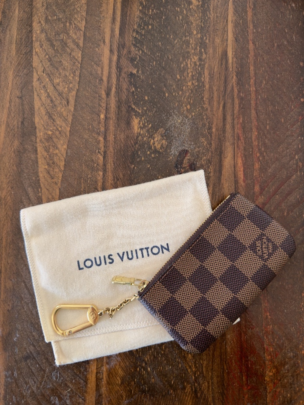 Louis Vuitton Key Pouch in Damier Ebene